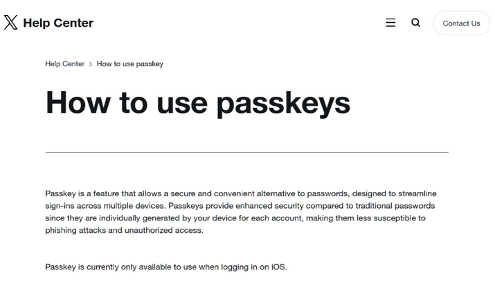 顺庆苹果维修店铺分享iOS用户如何通过通行密钥(Passkey)登录 